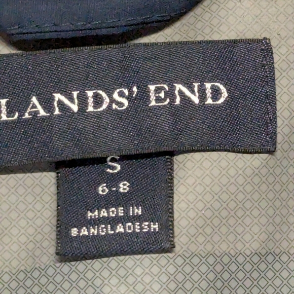 Lands' End Women's Squall Hooded Waterproof Raincoat, Blue, Size Small (6-8) - Picture 3 of 11